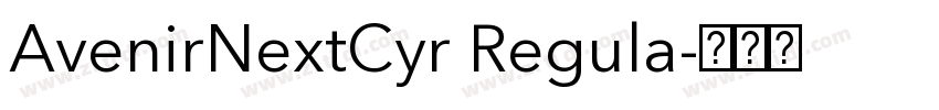 AvenirNextCyr Regula字体转换